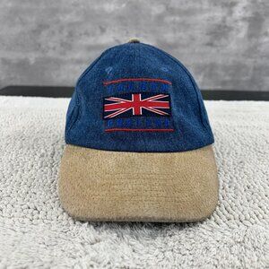 VINTAGE LONDON ENGLAND STRAP BACK HAT OSFA DAD CAP TWO TONE Y2K